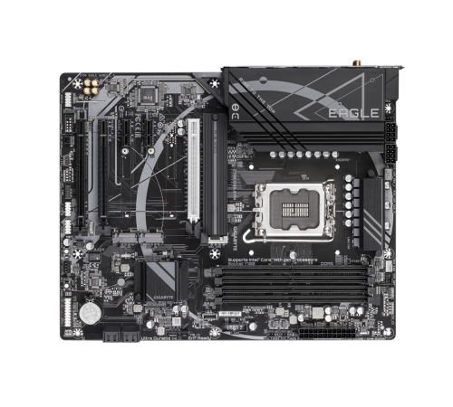 Материнская плата GIGABYTE Z790 EAGLE AX, LGA1700, Z790, 4*DDR5,HDMI+ DP,  4 SATA 6 Гб/с, M2, Audio, Gb LAN, USB 3.2, USB 2.0, Type-C, ATX (Z790 EAGLE AX)