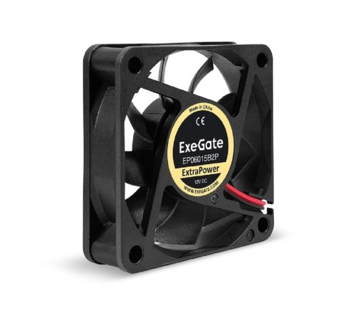 Exegate EX295226RUS Вентилятор 12В DC ExeGate ExtraPower EP06015B2P (60x60x15 мм, 2-Ball (двойной шарикоподшипник), 2pin, 5000RPM, 34dBA)
