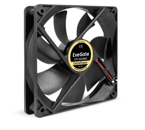 Exegate EX295246RUS Вентилятор 12В DC ExeGate ExtraPower EP12025BM (120x120x25 мм, 2-Ball (двойной шарикоподшипник), Molex, 1850RPM, 30dBA)