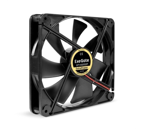 Exegate EX295247RUS Вентилятор 12В DC ExeGate ExtraPower EP14025S2P (140x140x25 мм, Sleeve bearing (подшипник скольжения), 2pin, 1600RPM, 31dBA)
