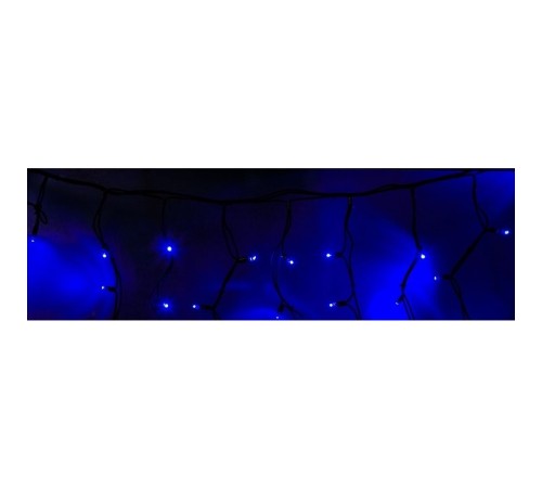 Neon-night 255-253 Гирлянда Айсикл (бахрома) светодиодный, 5,6 х 0,9 м, с эффектом мерцания,черный провод "КАУЧУК", 230 В, диоды синие, 240 LED NEON-NIGHT