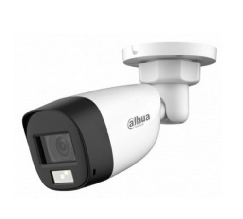 DAHUA DH-HAC-HFW1200CLP-IL-A-0280B-S6 Уличная цилиндрическая HDCVI-видеокамера с интеллектуальной двойной подсветкой 2Мп, CMOS, объектив 2.8мм, ИК-подсветка до 20м, LED-подсветка 20м