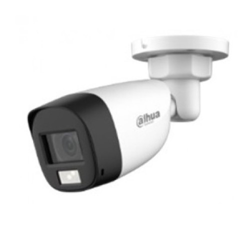 DAHUA DH-HAC-HFW1200CLP-IL-A-0360B-S6 Уличная цилиндрическая HDCVI-видеокамера с интеллектуальной двойной подсветкой 2Мп, CMOS, объектив 3.6мм, ИК-подсветка до 20м, LED-подсветка 20м