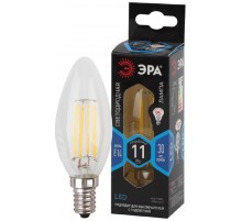 ЭРА Б0046987 Лампочка светодиодная F-LED B35-11W-840-E14 Е14 / Е14 11Вт филамент свеча нейтральный белый свет