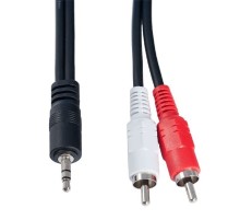 PERFEO Кабель Jack 3.5 мм вилка - 2xRCA вилка, длина 1,5 м. (J2002)