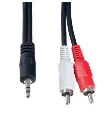PERFEO Кабель Jack 3.5 мм вилка - 2xRCA вилка, длина 1,5 м. (J2002)