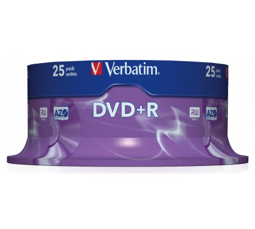 Диск DVD+R Verbatim 4.7Gb 16x Cake Box (25шт) (43500) Диск DVD+R Verbatim 4.7Gb 16x Cake Box (25шт) (43500)