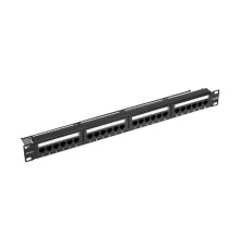 Rexant (02-0031) Панель коммутационная с кабельным органайзером 19", 1U, 24 порта, UTP, RJ-45, CAT 5e
