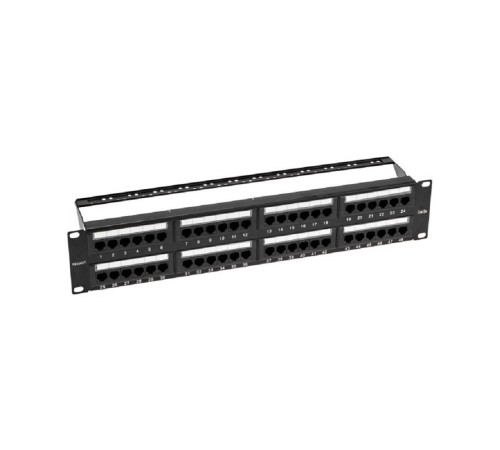 Rexant (02-0032) Панель коммутационная с кабельными органайзерами 19", 2U, 48 портов, UTP, RJ-45, CAT 5e REXANT PRO Rexant (02-0032) Панель коммутационная с кабельными органайзерами 19", 2U, 48 портов, UTP, RJ-45, CAT 5e REXANT PRO