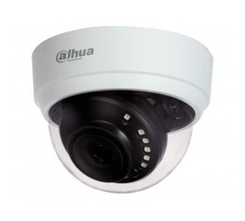 DAHUA DH-HAC-D1A21P-0360B Купольная HDCVI-видеокамера 2Мп, 1/2.7” CMOS, объектив 3.6мм, ИК-подсветка до 20м, корпус: пластик