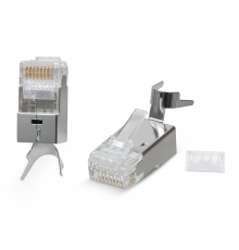 Коннектор rj-45(8p8c) под витую пару, категория 6a/7/7a, экранированный Cabeus 8P8C-SH-C7(1.5)-TWP Коннектор RJ-45(8P8C) под витую пару, категория 6a/7/7a, экранированный, универсальный (8P8C-SH-C7(1.5)-TWP)