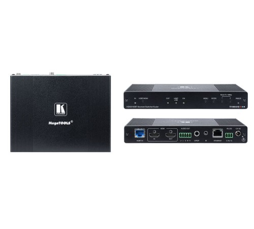 Kramer TP-900UHD Бесподрывный приемник HDMI, Аудио, RS-232, ИК, Ethernet по витой паре HDBaseT со встроенным масштабатором и дополнительным входом HDMI; поддержка 4К60 4:2:0, POE (50-80519090)