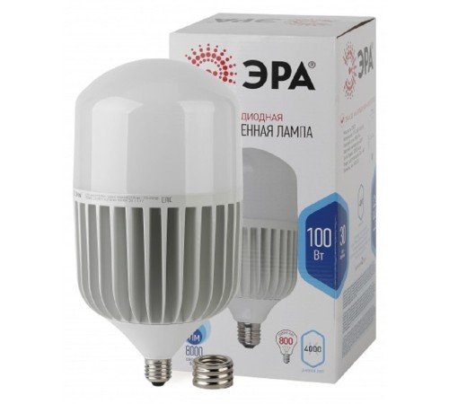 ЭРА Б0056122 Лампа светодиодная STD LED POWER T160-100W-4000-E27/E40 Е27 / Е40 100 Вт колокол нейтральный белый свет ЭРА Б0056122 Лампа светодиодная STD LED POWER T160-100W-4000-E27/E40 Е27 / Е40 100 Вт колокол нейтральный белый свет