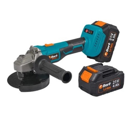 Bort МАШИНА ШЛИФОВАЛЬНАЯ УГЛОВАЯ АККУМУЛЯТОРНАЯ BORT BWS-21LI {21 В; Li-Ion ; 4 Ач; 5000-8500 об/мин; 22,2 мм; 1,7 кг; 4 Ач; батарей 2 шт; аксессуаров 6 шт; гарантия 2 г} [93413571]