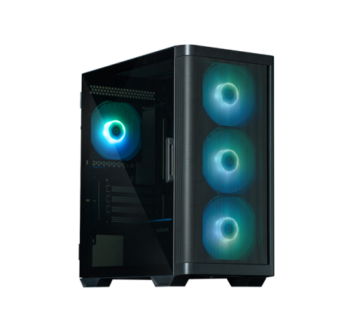 Корпус ZALMAN M4, MATX, BLACK, WINDOW, 1xCombo (3.5'' or 2.5''), 1x3.5", 2x2.5", 1xUSB2.0, 2xUSB3.0, FRONT 3x120mm ARGB, REAR 1x120mm ARGB (M4 Black)