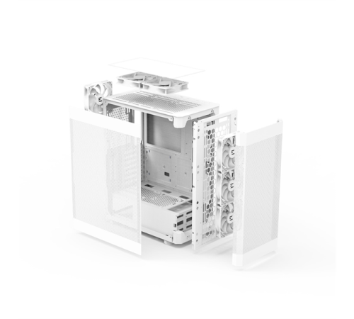 Корпус ZALMAN i4, ATX, WHITE, FRONT MESH, SIDE MESH, 2x3.5", 2x2.5", 1xUSB2.0, 2xUSB3.0, FRONT 3x120mm, REAR 1x120mm, TOP 2x120mm (i4 White)