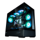 Корпус ZALMAN P30, MATX, BLACK, WINDOW, 2x3.5", 3x2.5", 1xUSB TYPE-C, 1xUSB3.0, SIDE 2x120mm ARGB, REAR 1x120mm ARGB (P30 Black)