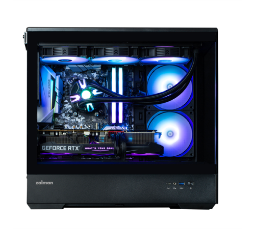 Корпус ZALMAN P30, MATX, BLACK, WINDOW, 2x3.5", 3x2.5", 1xUSB TYPE-C, 1xUSB3.0, SIDE 2x120mm ARGB, REAR 1x120mm ARGB (P30 Black)