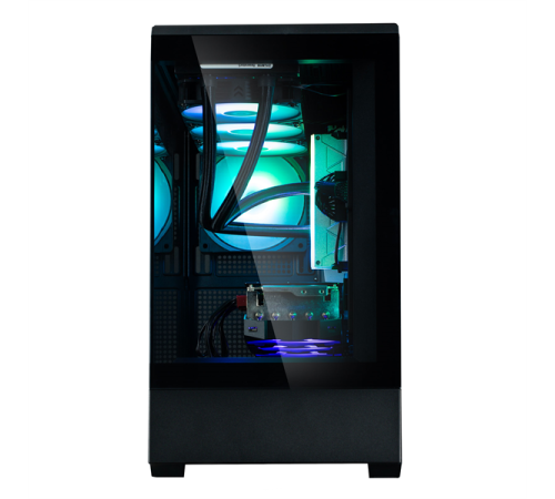 Корпус ZALMAN P30, MATX, BLACK, WINDOW, 2x3.5", 3x2.5", 1xUSB TYPE-C, 1xUSB3.0, SIDE 2x120mm ARGB, REAR 1x120mm ARGB (P30 Black)