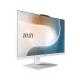 MSI Modern AM242P 1M AiO 23,8" FHD (1920x1080)IPS AG Non-touch, Core i3-100U (1.2GHz), 8Gb DDR5(1*8GB), 512GB SSD M.2, Intel UHD, WiFi, BT, camera, WirelessKB&mouse Eng/Rus, No OS,1y,White