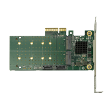 Переходной адаптер PCIe 2.0 x4 на 2xM.2 и 2xSATA, RAID 0,1