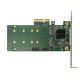 Переходной адаптер PCIe 2.0 x4 на 2xM.2 и 2xSATA, RAID 0,1