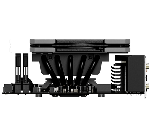 Кулер для процессора ID-COOLING IS-50X V3 LGA1700/1200/115X/AM5/AM4 низкопрофильный высота 56mm (27шт/кор, TDP 130W, PWM, 5 тепл.трубки прямого контакта, FAN 120mm, черный) BOX (IS-50X V3)