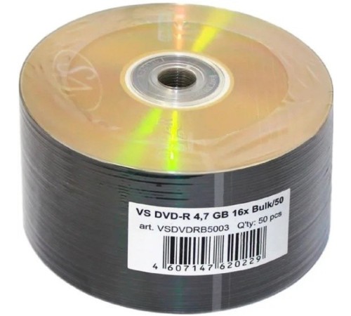 Диски VS DVD-R 4,7 GB 16x Bulk/50 (VSDVDRB5003)