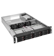 Exegate EX295860RUS Серверный корпус ExeGate Pro 2U660-HS08 <RM 19", высота 2U, глубина 660, БП 2U-400ADS, 8xHotSwap, USB>