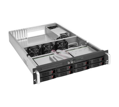 Exegate EX295860RUS Серверный корпус ExeGate Pro 2U660-HS08 <RM 19", высота 2U, глубина 660, БП 2U-400ADS, 8xHotSwap, USB>