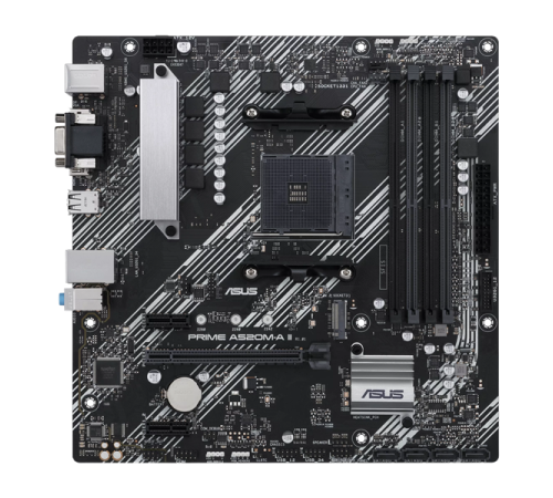 Материнская плата ASUS PRIME A520M-A II/CSM, Socket AM4, A520, 4*DDR4,  D-Sub+DP+HDMI, SATA3 + RAID, Audio, Gb LAN, USB 3.2*5, USB 2.0*4, COM*1 header (w/o cable), mATX ; 990MB17H0-M0EAYC (PRIME A520M-A II/CSM)