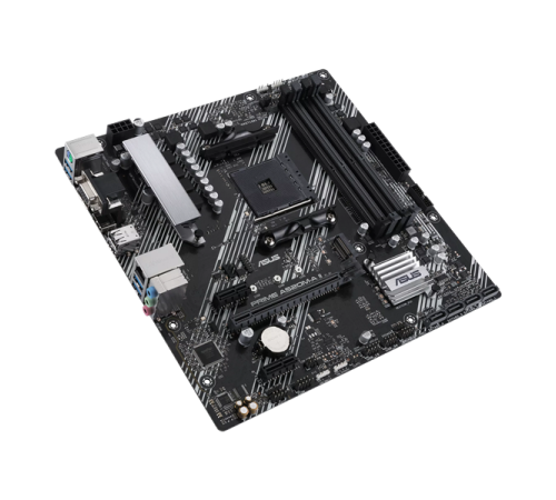 Материнская плата ASUS PRIME A520M-A II/CSM, Socket AM4, A520, 4*DDR4,  D-Sub+DP+HDMI, SATA3 + RAID, Audio, Gb LAN, USB 3.2*5, USB 2.0*4, COM*1 header (w/o cable), mATX ; 990MB17H0-M0EAYC (PRIME A520M-A II/CSM)