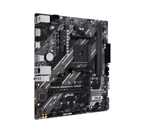 Материнская плата ASUS PRIME B550M-K ARGB, Socket AM4, B550, 2*DDR4, DP+HDMI, SATA3 + RAID, Audio, Gb LAN, USB 3.2, USB 2.0, COM*1 header (w/o cable), mATX ; 90MB1GC0-M0EAY0 (PRIME B550M-K ARGB)