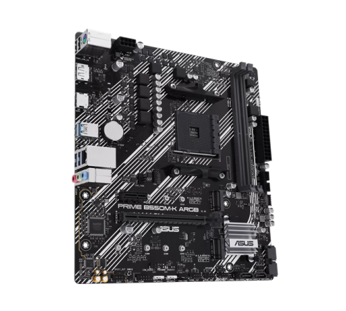 Материнская плата ASUS PRIME B550M-K ARGB, Socket AM4, B550, 2*DDR4, DP+HDMI, SATA3 + RAID, Audio, Gb LAN, USB 3.2, USB 2.0, COM*1 header (w/o cable), mATX ; 90MB1GC0-M0EAY0 (PRIME B550M-K ARGB)