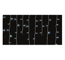 NEON-NIGHT (255-013) Гирлянда Айсикл {(бахрома) светодиодный, 1,8 х 0,5 м., белый провод, 220В, диоды синие}