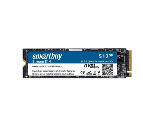 Smartbuy M.2 SSD 512Gb Stream E14 SBSSD512-STE14-M2P3 NVMe PCIe3 Smartbuy M.2 SSD 512Gb Stream E14 SBSSD512-STE14-M2P3 NVMe PCIe3
