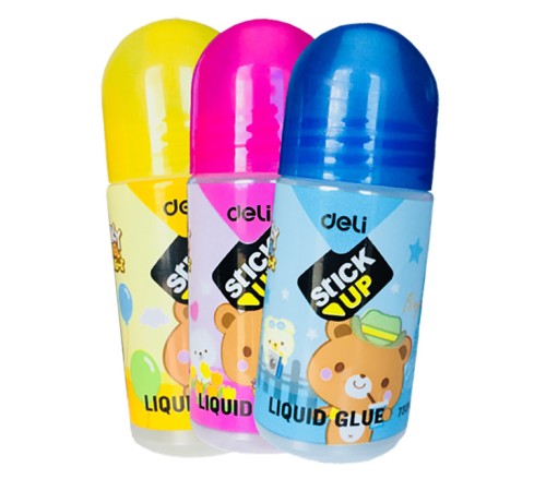 Клей жидкий Deli E7301A 35мл дисплей картонный детский