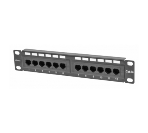 Коммутационная панель SNR, 10" неэкранированная, 1U, 12 портов, cat.5e, горизонтальная заделка Коммутационная панель SNR, 10" неэкранированная, 1U, 12 портов, cat.5e, горизонтальная заделка