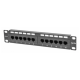 Коммутационная панель SNR, 10" неэкранированная, 1U, 12 портов, cat.5e, горизонтальная заделка