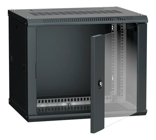 19" настенный шкаф 6U 600x450, стекл. передняя дверь, черный (плоск. упак) ITK LWR5-06U64-GF, 19" 6U 19" настенный шкаф 6U 600x450, стекл. передняя дверь, черный (плоск. упак) ITK LWR5-06U64-GF, 19" 6U