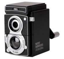 Точилка для карандашей механическая Deli 0668 1 отверстие пластик черный