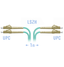 Патчкорд оптический LC/UPC MM Duplex 1метр
