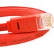 GCR Патч-корд  5.0m, кат.6, PROF, плоский,прямой, UTP, медь, красный, 30 AWG, ethernet high speed 10 Гбит/с, RJ45, T568B (GCR-LNC624-5.0m)