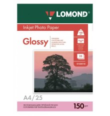 Фотобумага Lomond 0102043 A4/150г/м2/25л./белый глянцевое для струйной печати