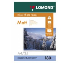 Фотобумага Lomond 0102037 A4/180г/м2/25л./белый матовое для струйной печати