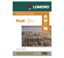 Фотобумага Lomond 0102036 A4/190г/м2/25л./белый матовое для струйной печати
