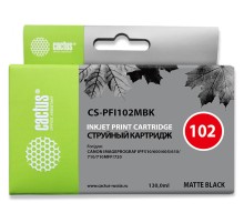 Картридж струйный Cactus CS-PFI102MBK черный матовый (130мл) для Canon iPF500/iPF600/iPF700/ MFP M40/iPF765/LP17/LP24