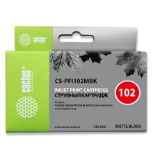 Картридж струйный Cactus CS-PFI102MBK черный матовый (130мл) для Canon iPF500/iPF600/iPF700/ MFP M40/iPF765/LP17/LP24