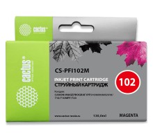 Картридж струйный Cactus CS-PFI102M пурпурный (130мл) для Canon IP iPF500/iPF600/iPF700/MFP M40/iPF765/LP17/LP24