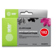 Картридж струйный Cactus CS-PFI102M пурпурный (130мл) для Canon IP iPF500/iPF600/iPF700/MFP M40/iPF765/LP17/LP24